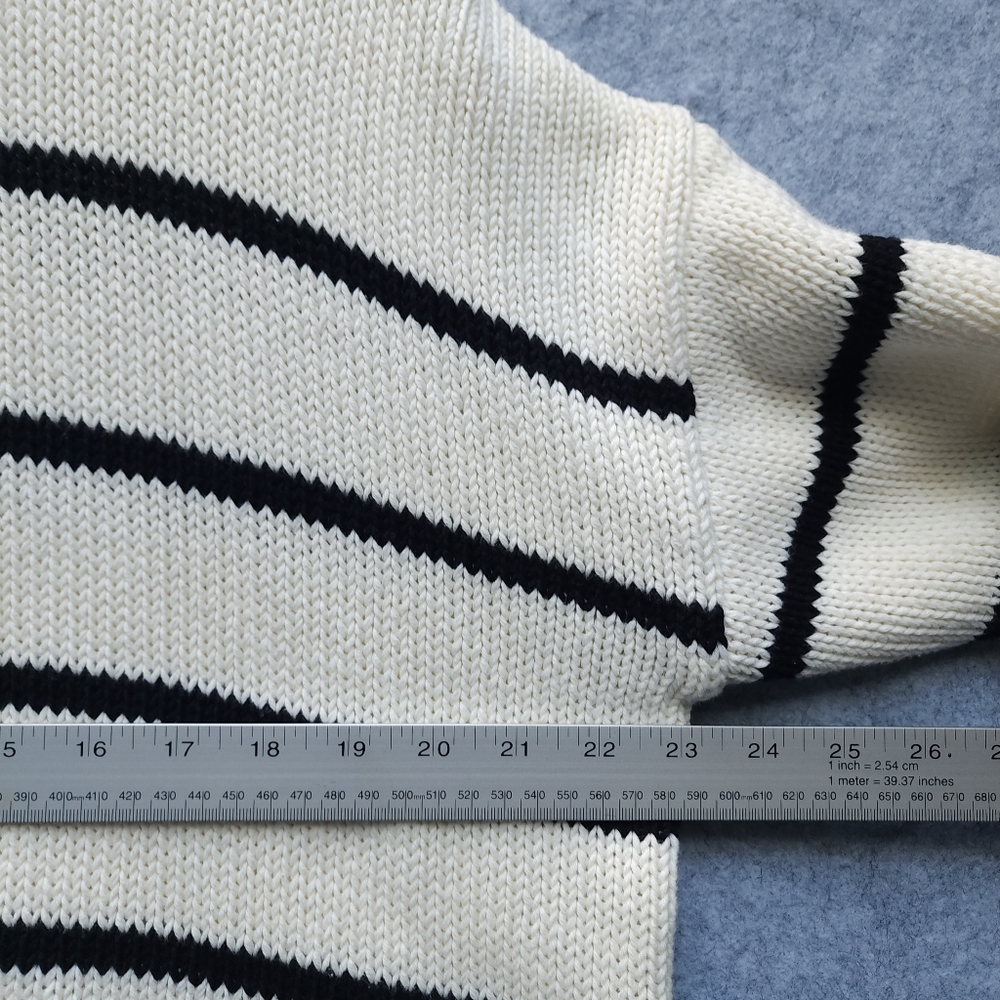 Jenni Kayne Chloe Ivory Black Stripe Crewneck - Picture 8 of 9